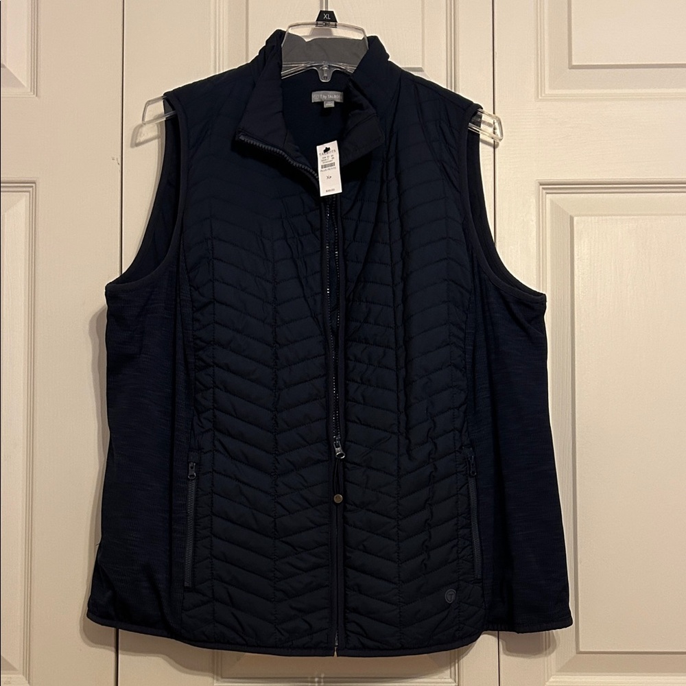 Talbots Navy Quilted Vest NWT